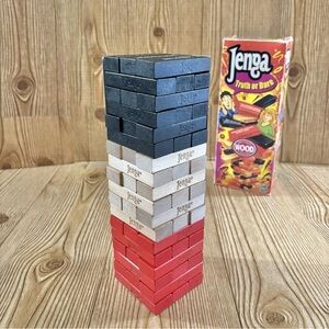 JENGA Truth or Dare Adult Game Wood Blocks Hasbro Milton Bradley USA 2000 Y2K